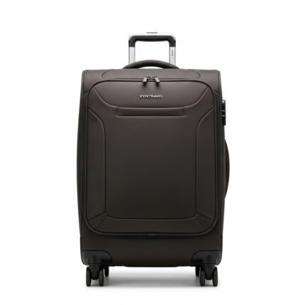 xyntravo Expandable Soft Shell Carry-On Trolley 4-Wheel Spinner Luggage
